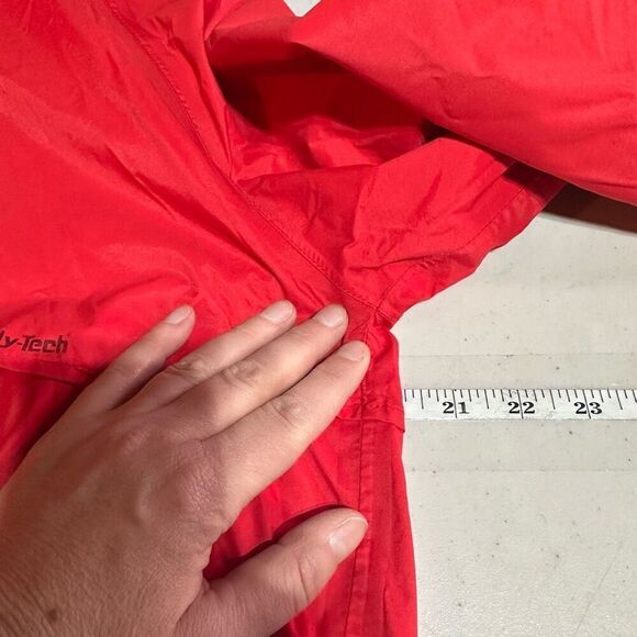 Vintage Helly Hansen Men’s Red Windbreaker Jacket Full Zip Small Hood Helly-Tech - Picture 6 of 10